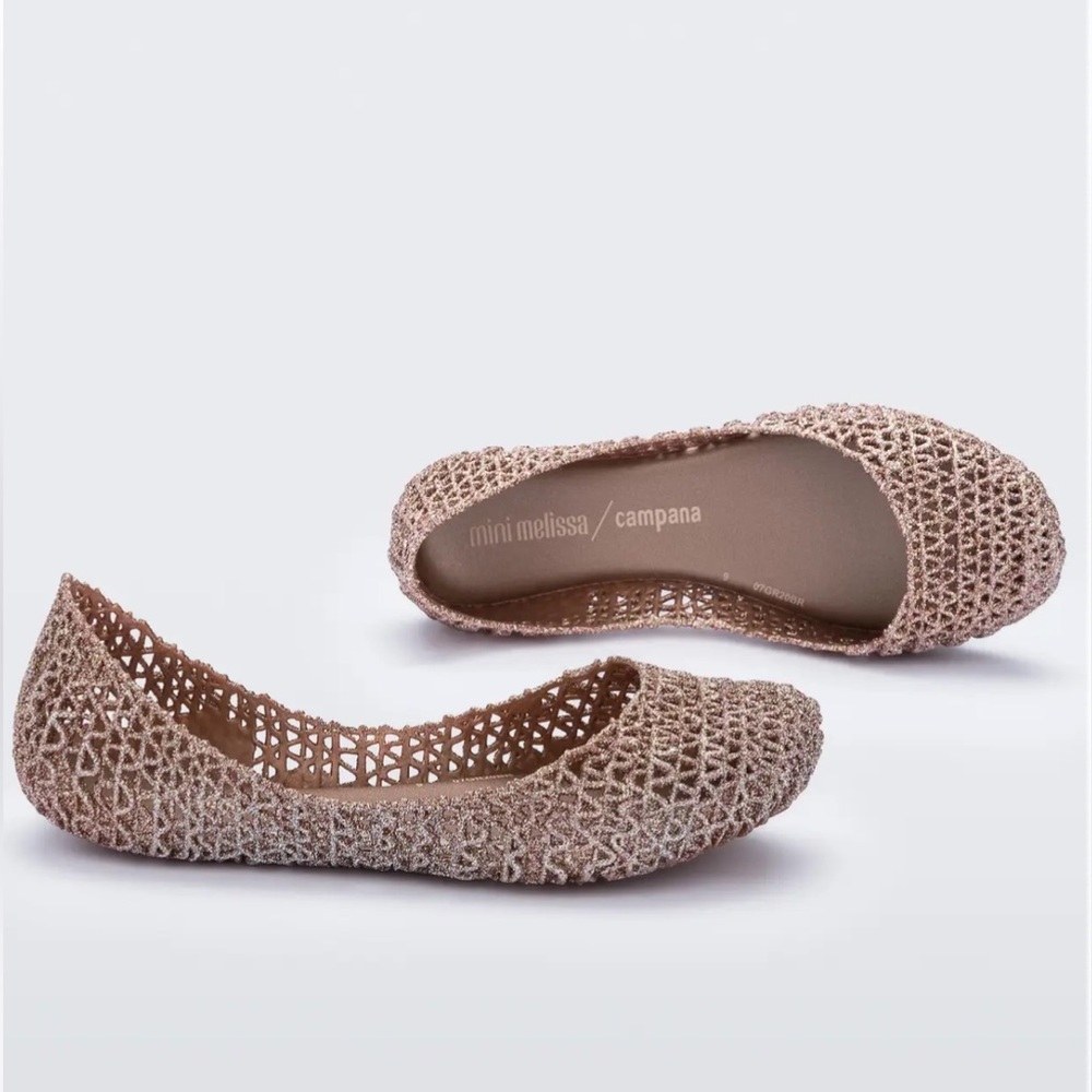 COPY - Mini Melissa Campana crochet jelly ballerina flats size 4